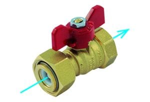 Zawór kulowy zwrotny 1/2"x3/4" z nakrętką