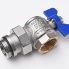 Full bore angle ball valve 1″ for manifolds /blue