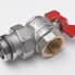 Full bore angle ball valve 1″ for manifolds /red