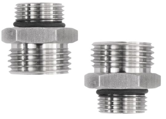 Nypel redukcyjny nierdzewny 3/8″ x 1/2″ z uszczelką O-ring (AISI 304)