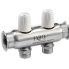 OUTLET Rozdzielacz INOX HOME do wody użytkowej ze stali nierdzewnej 3/4″ x 1/2″ 2 sekcje + złączki