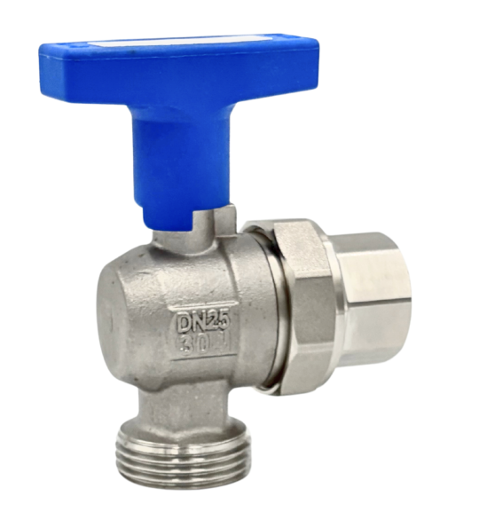 Zawór kulowy kątowy ze stali nierdzewnej GZ 3/4” x GW 3/4″ INOX HOME