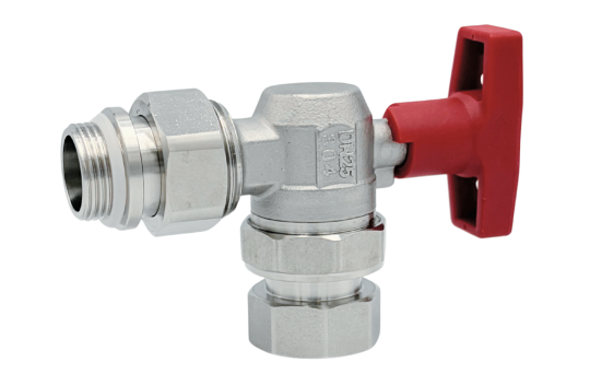 Zawór kulowy kątowy ze stali nierdzewnej GZ 3/4” x GW 3/4″ INOX HOME