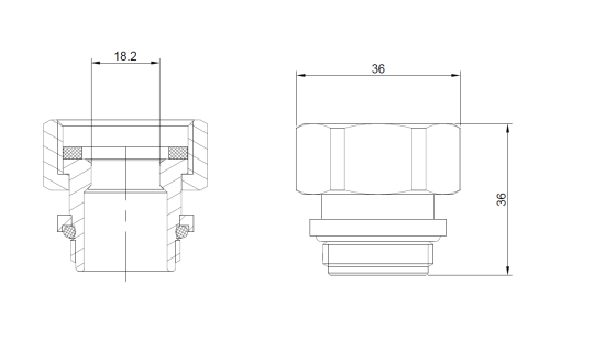 Półśrubunek ze stali nierdzewnej GW 1” x GZ 3/4″ INOX HOME
